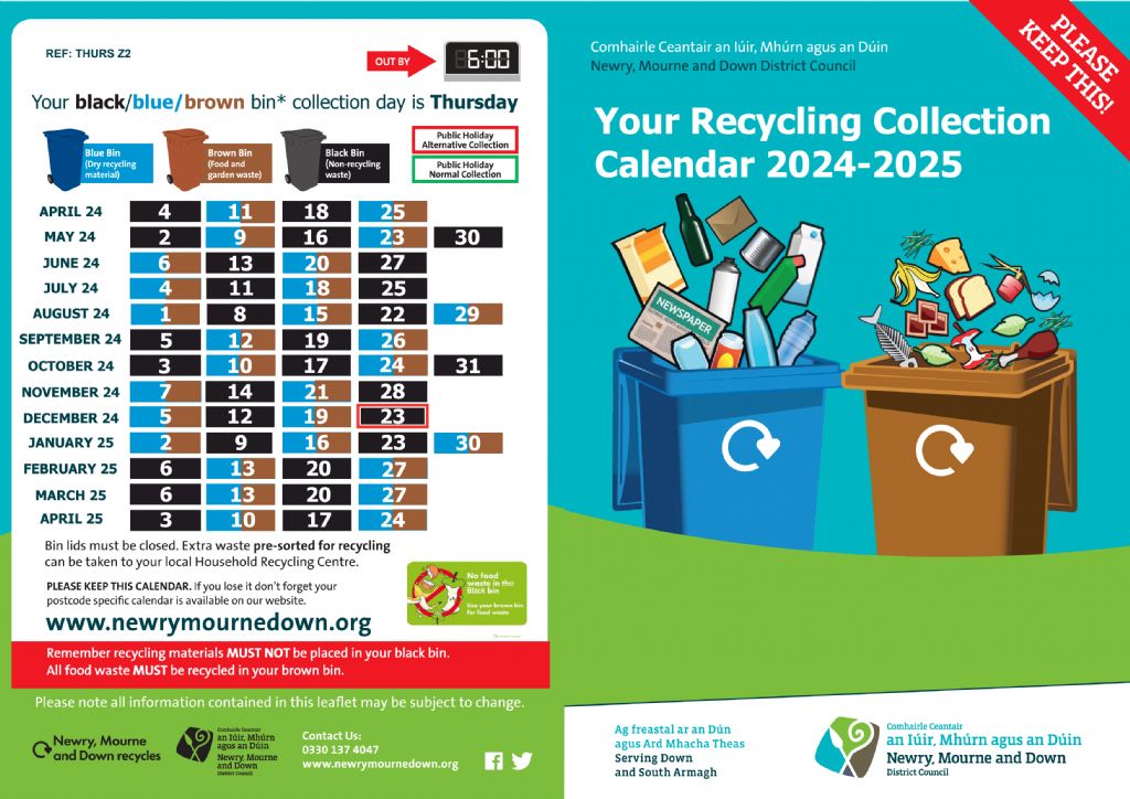 Council Launches New Online Bin Collection Calendar For 2024/25