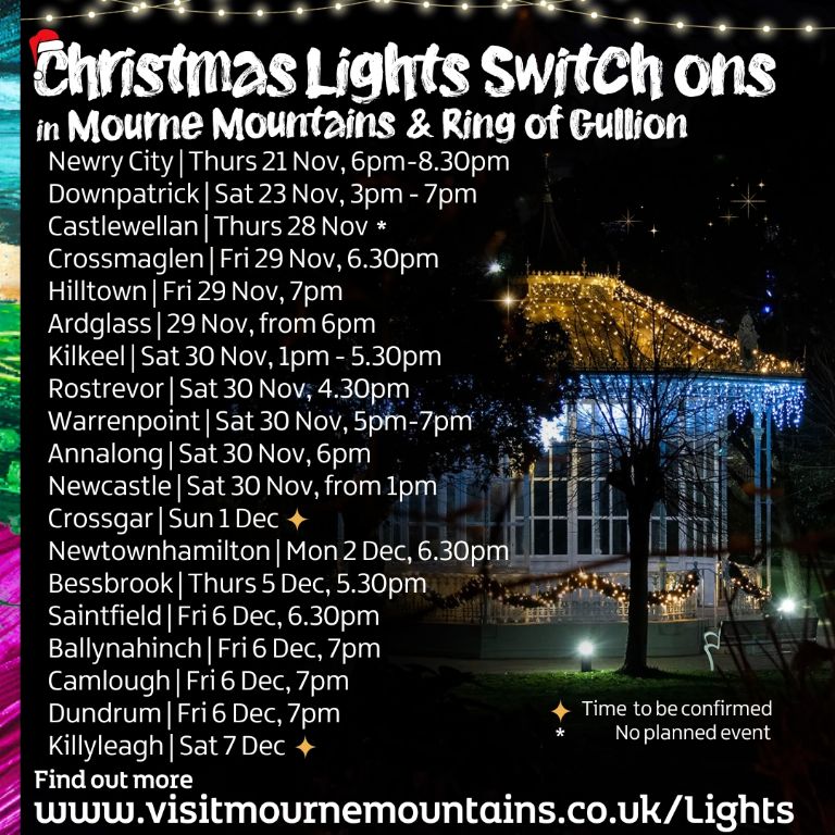 Christmas Lights Switch On Events Across Newry, Mourne and Down Announced