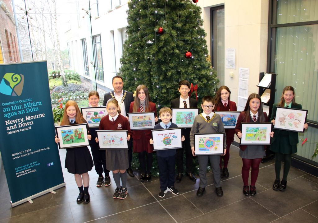 Chairperson Hosts Winning Pupils in Schools Environmental Poster Competition