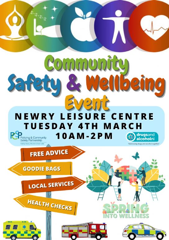 Newry, Mourne and Down PCSP to Host Safety and Wellbeing Event